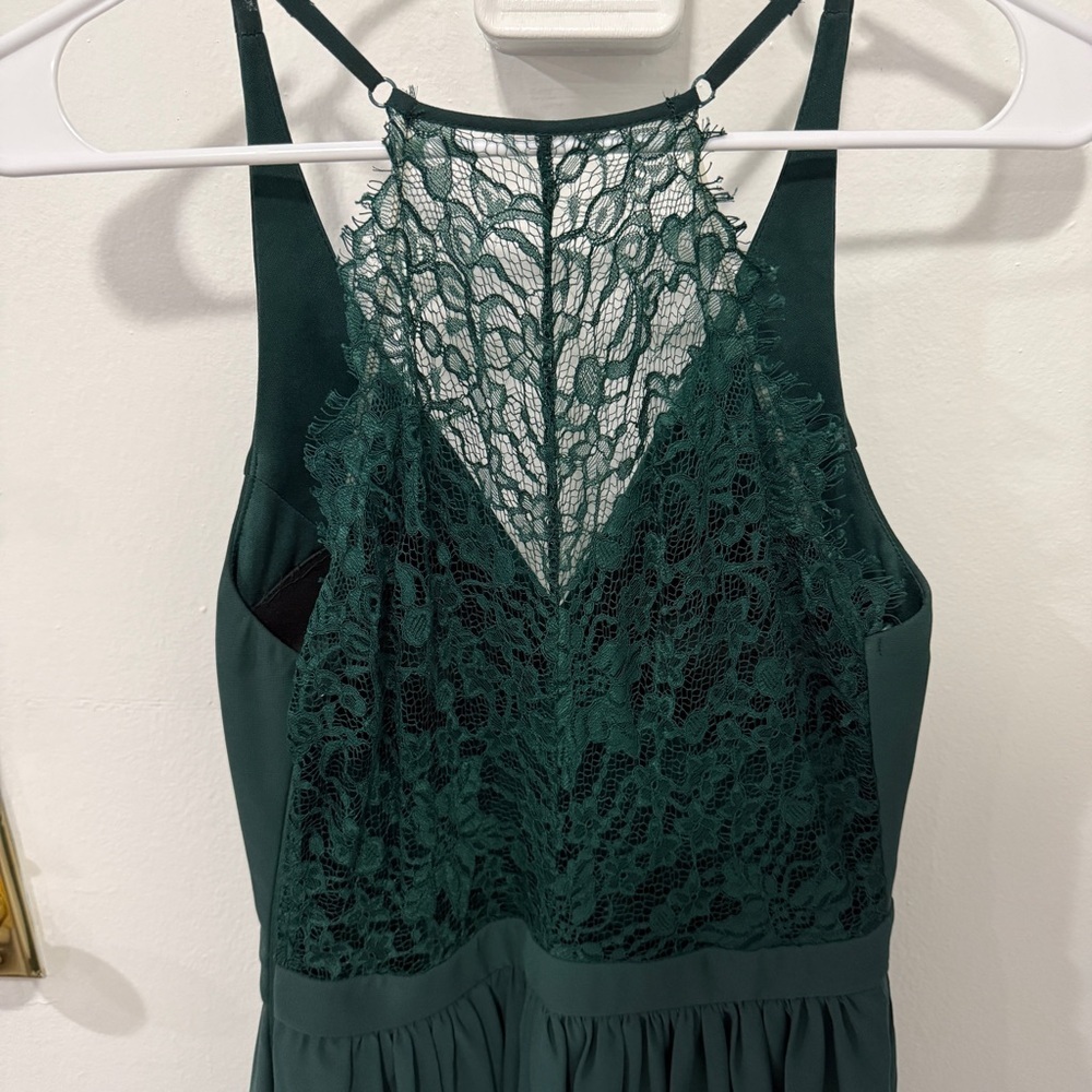 Lulus Green Lace A-Line Maxi Dress - Picture 4 of 13